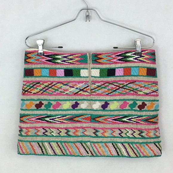 GRYPHON Mayan Multicolored Embroidered Mini Skirt - Picture 5 of 10